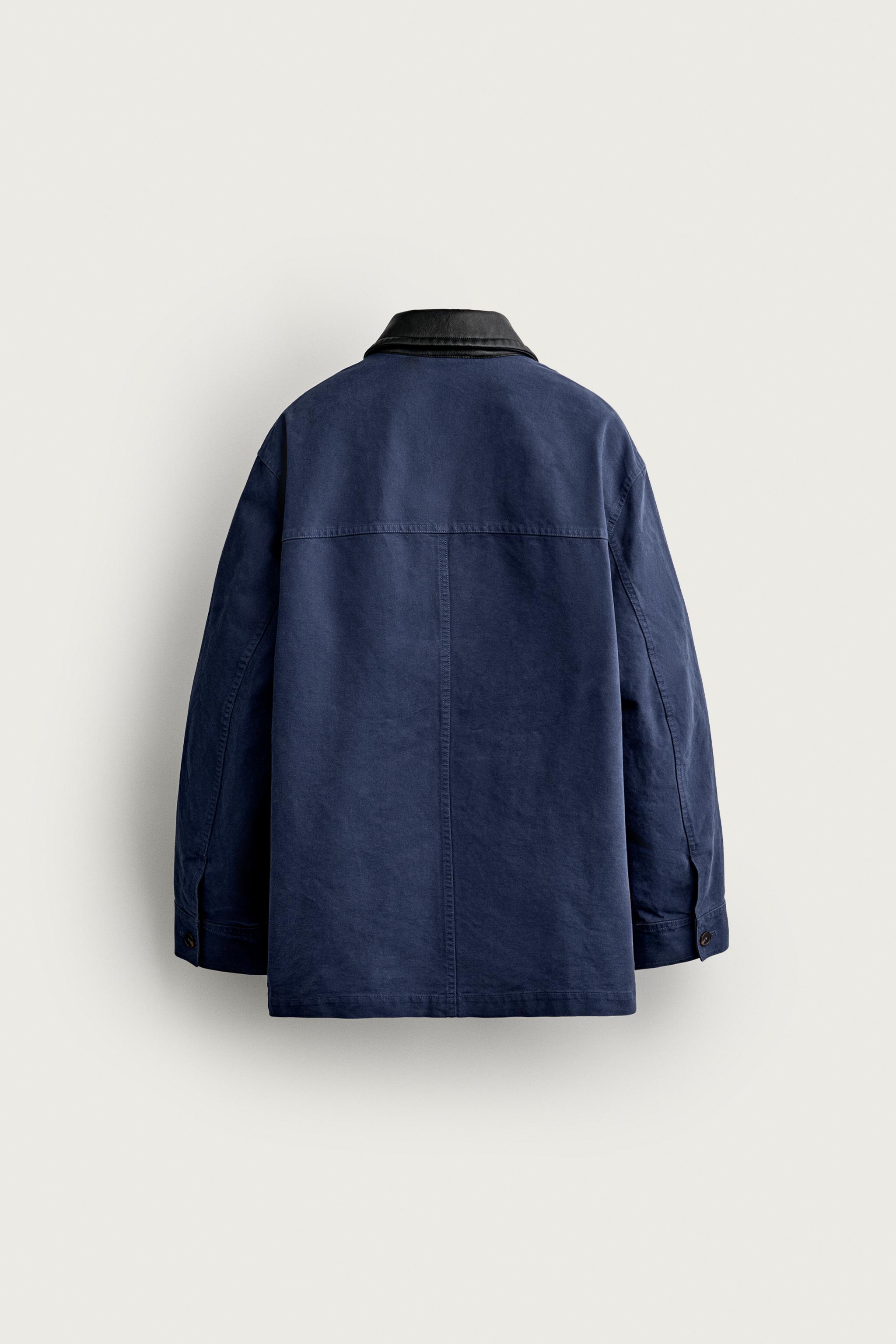 CONTRAST COLLAR OVERSHIRT